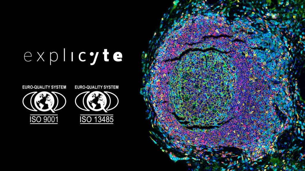 Explicyte earns ISO 13485 and ISO 9001 certifications for clinical tissue biomarker development & testing in oncology trials