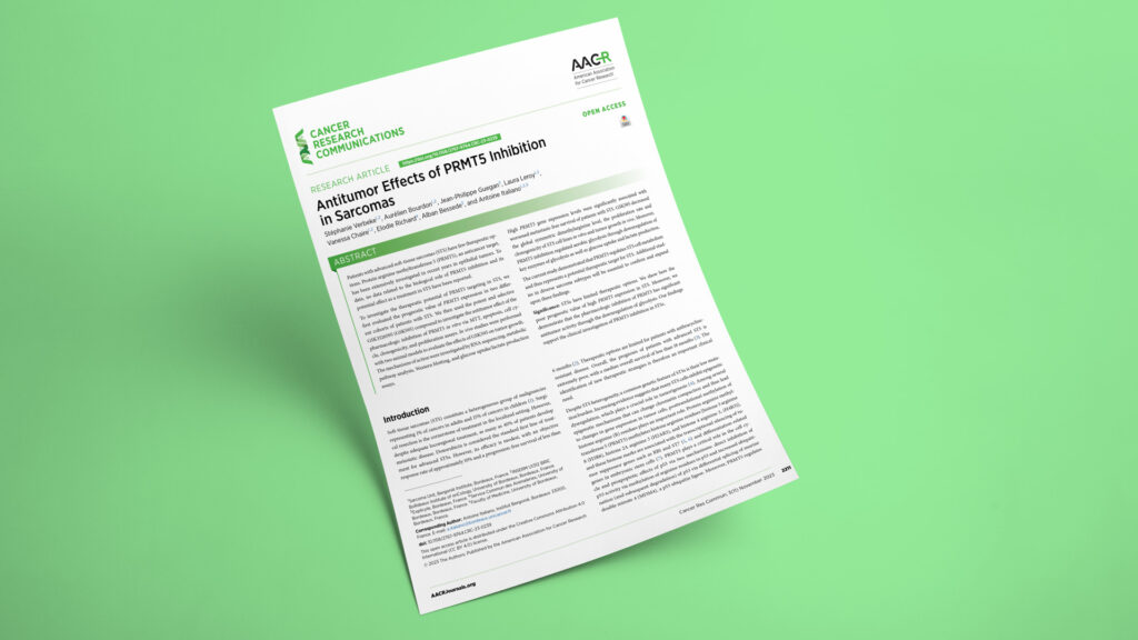 Antitumor Effects of PRMT5 Inhibition in Sarcomas