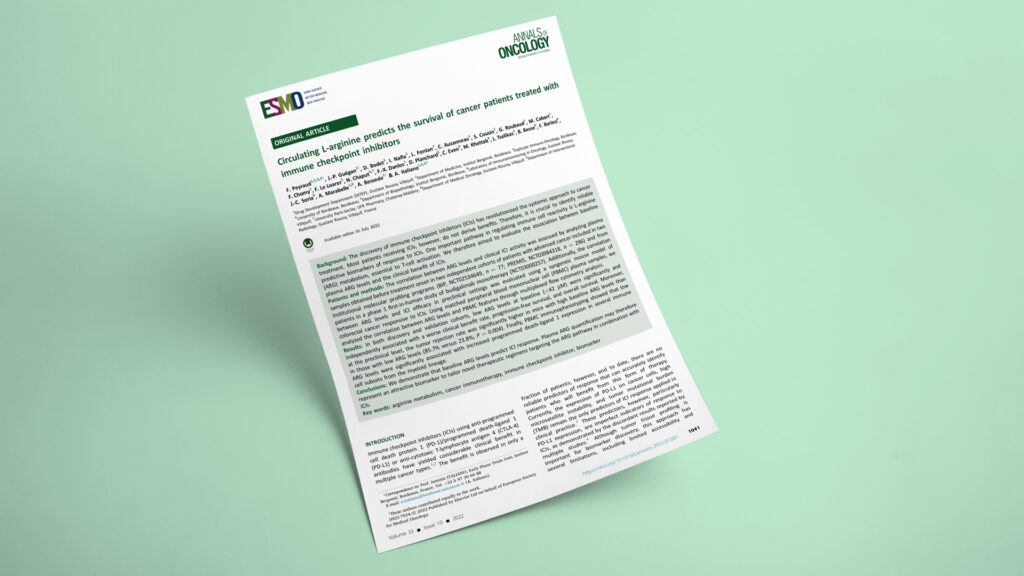 Circulating L-arginine predicts the survival of cancer patients treated with immune checkpoint inhibitors