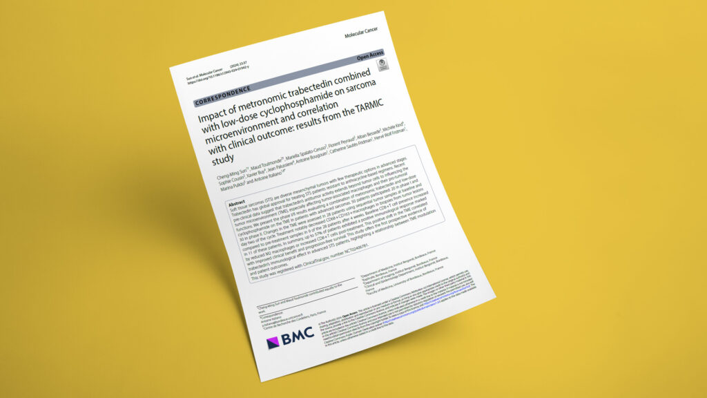 Impact of metronomic trabectedin combined with low-dose cyclophosphamide on sarcoma microenvironment and correlation with clinical outcome: results from the TARMIC study