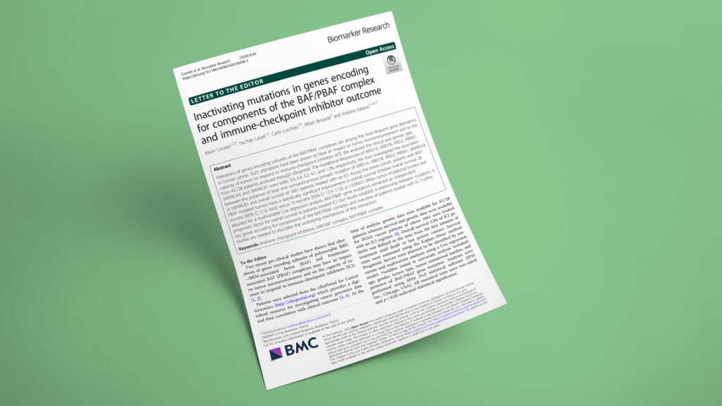 Inactivating mutations in genes encoding for components of the BAF/PBAF complex and immune-checkpoint inhibitor outcome