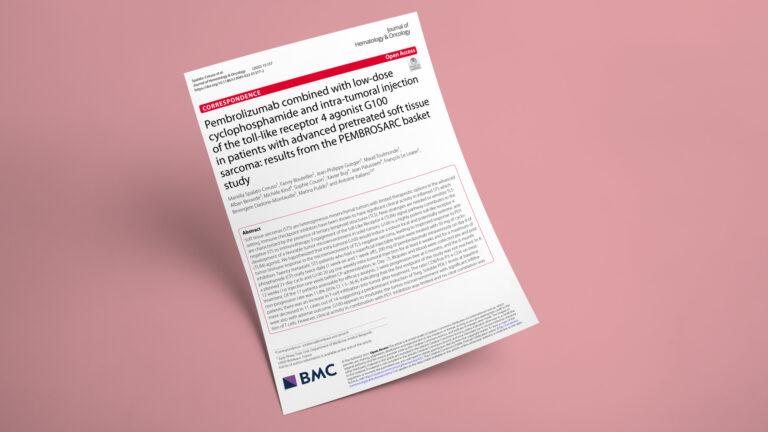 Pembrolizumab combined with low-dose cyclophosphamide and intra-tumoral injection of the toll-like receptor 4 agonist G100 in patients with advanced pretreated soft tissue sarcoma: results from the PEMBROSARC basket study