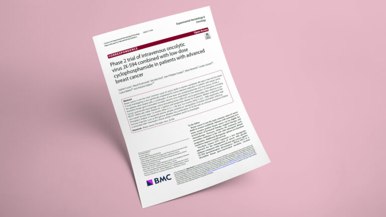 Phase 2 trial of intravenous oncolytic virus JX-594 combined with low-dose cyclophosphamide in patients with advanced breast cancer