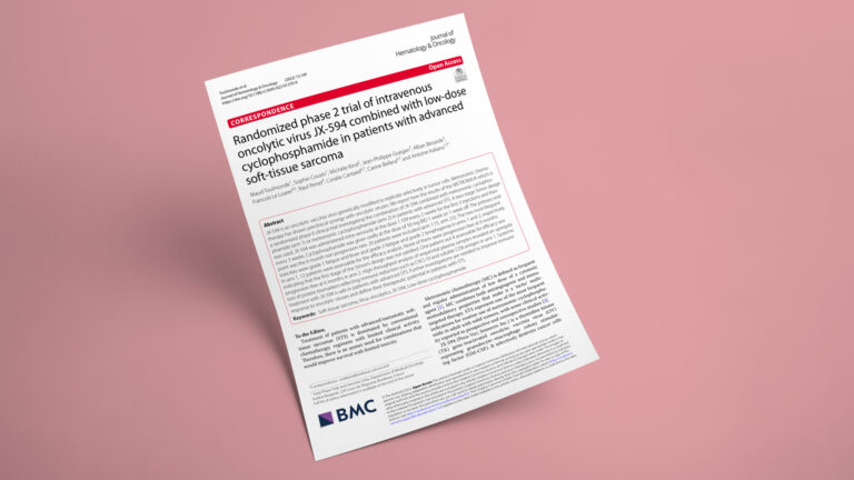 Randomized phase 2 trial of intravenous oncolytic virus JX-594 combined with low-dose cyclophosphamide in patients with advanced soft-tissue sarcoma