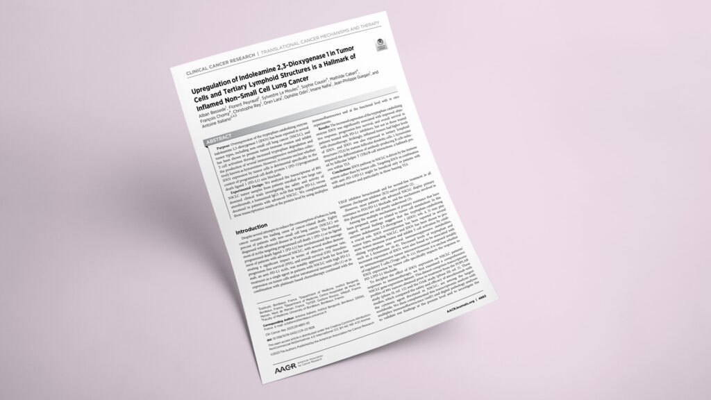 Upregulation of Indoleamine 2,3-Dioxygenase 1 in Tumor Cells and Tertiary Lymphoid Structures is a Hallmark of Inflamed Non–Small Cell Lung Cancer